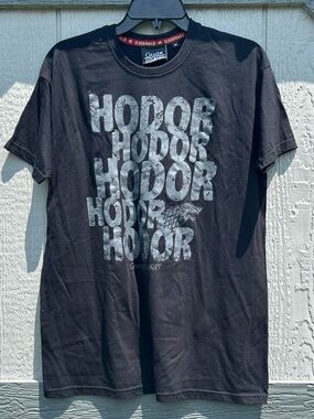 Game of Thrones Hodor T-Shirt Black Distressed Graphic Size Medium